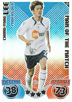 Lee Chung-Yong Bolton Wanderers 2010/11 Topps Match Attax Man of the Match #397